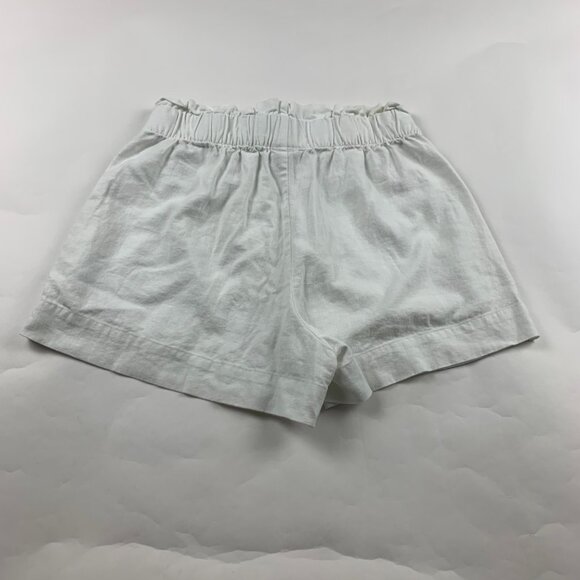 A New Day White Linen Blend High Rise Pull On Shorts S - Picture 5 of 5
